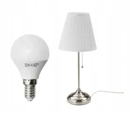 ikea-arstid-lampa-stolowa-zarowka-niklowano-bialy