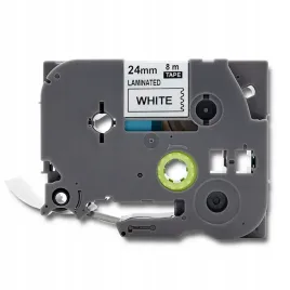qoltec-tasma-do-brother-tz2-251-or-24mm-x-8m-or-biala-czarny-nadruk
