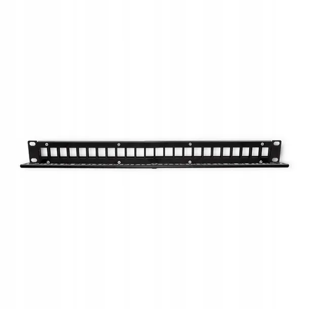 qoltec-patch-panel-rack-or-24-porty-or-utp-blank-or-czarny-waga-z-opakowaniem-0-15-kg