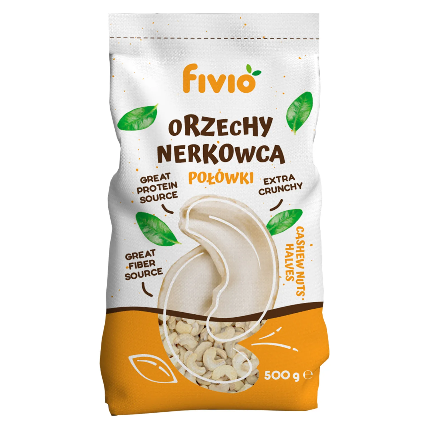 Orzechy Nerkowca połówki 500g - Fivio