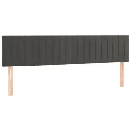 zaglowki-do-lozka-2-szt-ciemnoszary-100x5x78-88cm-aksamitny