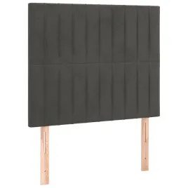 zaglowki-do-lozka-2-szt-ciemnoszary-100x5x78-88cm-aksamitny