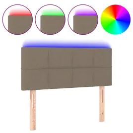 zaglowek-do-lozka-z-led-taupe-100x5x78-88-cm-tkanina