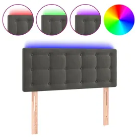 zaglowek-do-lozka-z-led-ciemnoszary-100x5x78-88-cm-aksamit