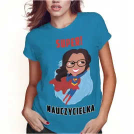 koszulka-damska-dzien-nauczyciela-super-nauczycielka-xxl-super-jakosc