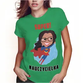 koszulka-damska-dzien-nauczyciela-super-nauczycielka-xxl-super-jakosc