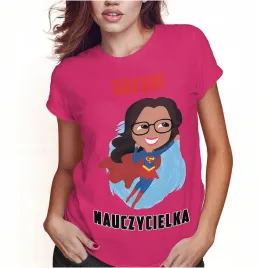 koszulka-damska-dzien-nauczyciela-super-nauczycielka-xxl-super-jakosc