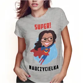 koszulka-damska-dzien-nauczyciela-super-nauczycielka-xxl-super-jakosc