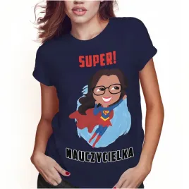 koszulka-damska-dzien-nauczyciela-super-nauczycielka-xxl-super-jakosc