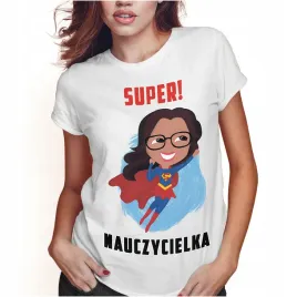 koszulka-damska-dzien-nauczyciela-super-nauczycielka-xxl-super-jakosc
