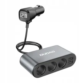 dudao-ladowarka-samochodowa-2x-usb-3x-rozdzielacz-z-woltomierzem