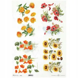 papier-ryzowy-do-decoupage-a3-1089l-nagietek-slonecznik-maki-nasturcja