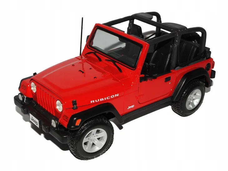 Maisto Jeep Rubicon レッド 1/18 Maisto Jeep Wrangler Rubicon (Red) Diecast Car Model