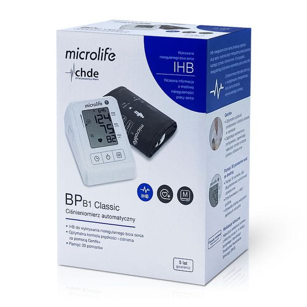 Microlife Ciśnieniomierz automatyczny BP B1 CLASSIC - ERLI.pl