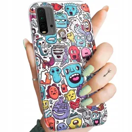 etui-do-xiaomi-redmi-9t-poco-m3-wzory-doodle-zwierzeta-potwory-rysunki