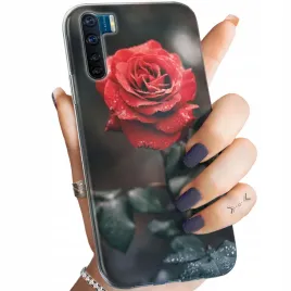 etui-do-oppo-a91-wzory-roza-z-roza-rose-obudowa-pokrowiec-case