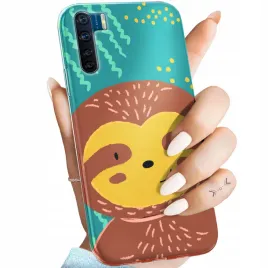 etui-do-oppo-a91-wzory-leniwiec-smieszne-wewnetrzne-zwierze-obudowa-case
