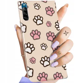 etui-do-sony-xperia-l4-wzory-lapki-slady-lapa-case
