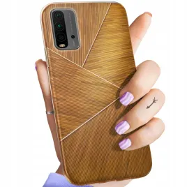 etui-do-xiaomi-redmi-9t-poco-m3-wzory-brazowe-drewniane-brown-obudowa