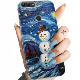 etui-do-huawei-p-smart-wzory-balwan-zima-snieg-obudowa-pokrowiec-case