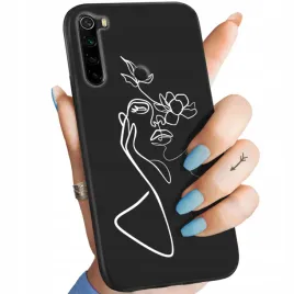 etui-matowe-do-xiaomi-redmi-note-8-wzory-line-art-kreska-linia-obudowa-case