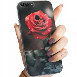 etui-do-huawei-p-smart-wzory-roza-z-roza-rose-obudowa-pokrowiec-case