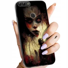 etui-do-huawei-p-smart-wzory-halloween-zombie-dynie-czaszki-czarownice-case