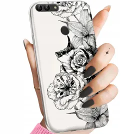 etui-do-huawei-p-smart-wzory-bezowe-kremowe-ecru-obudowa-pokrowiec-case