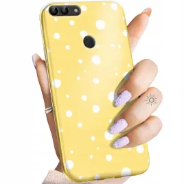 etui-do-huawei-p-smart-wzory-kropki-grochy-bokeh-dots-obudowa-pokrowiec