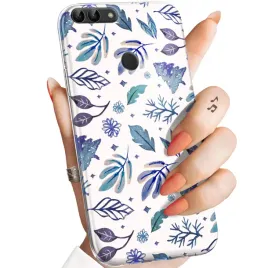 etui-do-huawei-p-smart-wzory-zima-snieg-sniezynki-winter-obudowa-pokrowiec