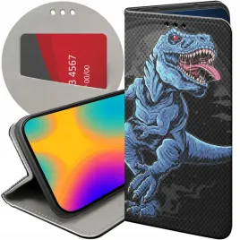 etui-z-klapka-do-motorola-moto-g32-wzory-dinozaury-reptilia-prehistoryczne