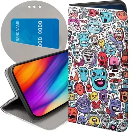 etui-z-klapka-do-vivo-y11s-wzory-doodle-zwierzeta-potwory-rysunki-futeral
