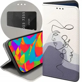 etui-z-klapka-do-xiaomi-redmi-9-wzory-continuous-line-art-kreska-linie-case