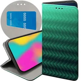 etui-z-klapka-do-realme-c31-wzory-zielone-grassy-green-futeral-pokrowiec