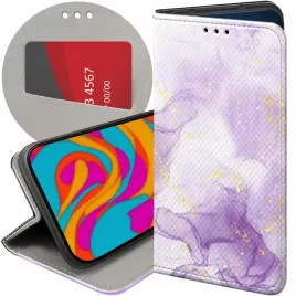 etui-z-klapka-do-realme-c31-wzory-fioletowe-fiolet-ksztalty-futeral-case