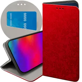 etui-z-klapka-do-realme-c31-wzory-czerwone-serca-roze-futeral-pokrowiec