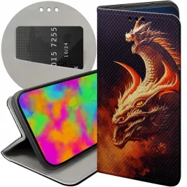 etui-z-klapka-do-realme-c31-wzory-smoki-dragon-taniec-smokow-futeral-case