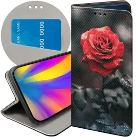 etui-z-klapka-do-realme-c31-wzory-roza-z-roza-rose-futeral-pokrowiec-case