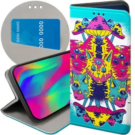 etui-z-klapka-do-realme-c31-wzory-psycho-lsd-psychodelic-grzybki-futeral
