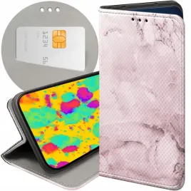 etui-z-klapka-do-realme-c31-wzory-rozowe-golden-rose-pudrowy-roz-futeral