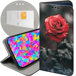 etui-z-klapka-do-huawei-y7-2019-wzory-roza-z-roza-rose-futeral-pokrowiec