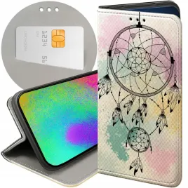 etui-z-klapka-do-oppo-find-x5-wzory-boho-lapacz-snow-piora-futeral-case