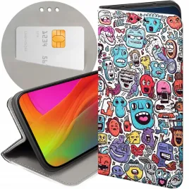 etui-do-huawei-p9-wzory-doodle-zwierzeta-potwory