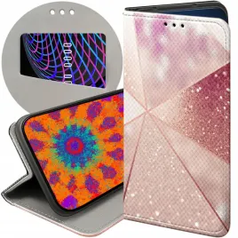 etui-z-klapka-do-xiaomi-redmi-9-wzory-rozowe-zloto-roz-futeral-pokrowiec