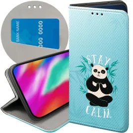 etui-z-klapka-do-motorola-one-wzory-panda-bambus-pandy-futeral-pokrowiec