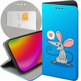 etui-z-klapka-do-motorola-one-wzory-myszka-mouse-mini-futeral-pokrowiec