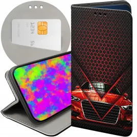 etui-z-klapka-do-xiaomi-redmi-9-wzory-auto-motor-pojazdy-samochody-futeral