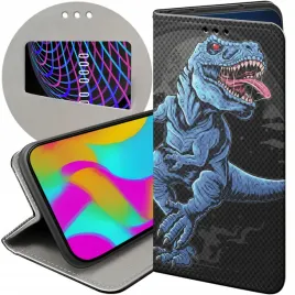 etui-z-klapka-do-xiaomi-redmi-9-wzory-dinozaury-reptilia-prehistoryczne