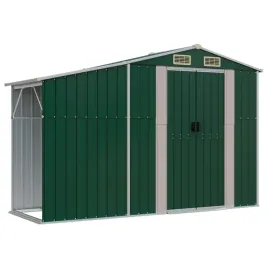 szopa-ogrodowa-zielona-277x93x179-cm-stal-galwanizowana