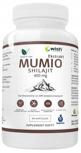 Фото - Вітаміни й мінерали Wish ﻿ Mumio Himalajskie Shilajit Ekstrakt Młodość Odporność 